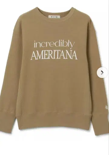 아메리카나 Americana 모카색 크루넥 맨투맨