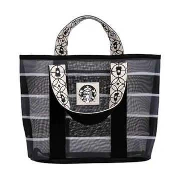 스타벅스 대만 한정판 어부 그물 핸드백 레트로 패턴 핸들 토트