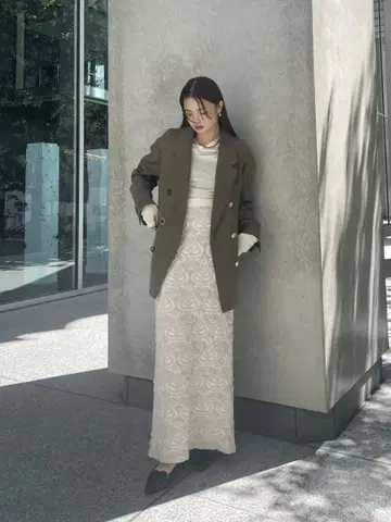 DAMASK REVERSIBLE KNIT SKIRT ameri