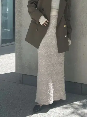 DAMASK REVERSIBLE KNIT SKIRT ameri