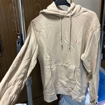 Champion 베이지 후드티 L