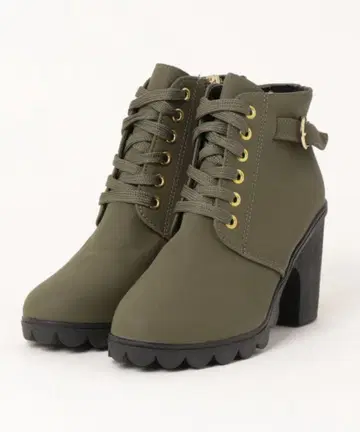 숏부츠 레이스업 PU 가죽 인조 가죽 청키힐 신발 여성용