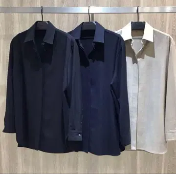 띠어리 블라우스 블랙 울 셔츠