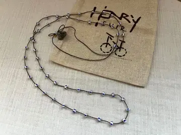 앙리쿠이르 / Henry cuir 비즈 목걸이 보관 주머니 포함