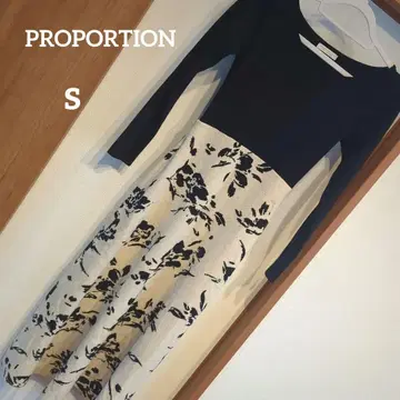 [ 새상품급 ] PROPORTION 꽃무늬 도킹 원피스