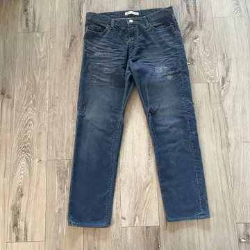 Rothman 코듀로이 데미지 가공 데님 팬츠