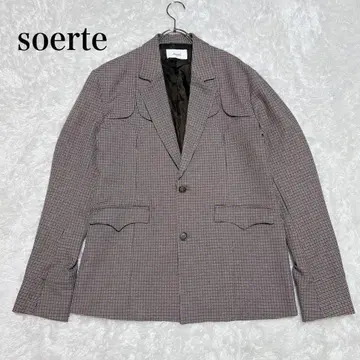 레어 soerte 싱글 브레스트 디자인 턱 테일러 자켓