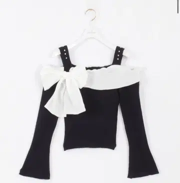 evelyn 리본 오프숄더 니트