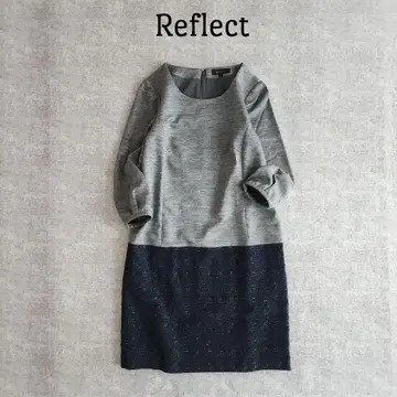 리플렉트 7부 소매 도킹 원피스 트위드 L