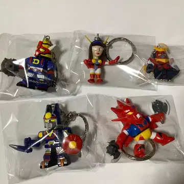 슈퍼로봇대전 열혈 컬렉션 키링 4종 + 가챠 왕 잠보트 3