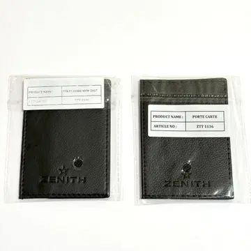 [ 미사용 ] ZENITH 블랙 가죽 카드 홀더 2세트