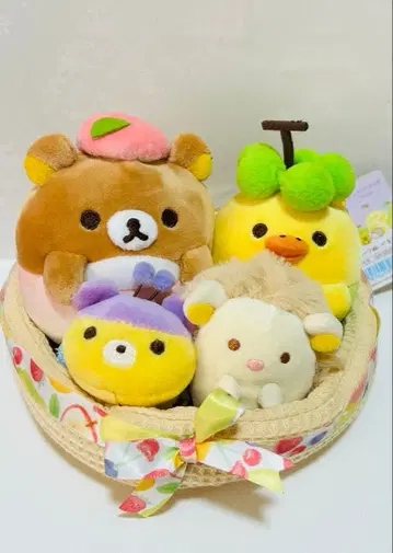 레어품 리락쿠마 후르츠 봉제 인형 세트 택 포함