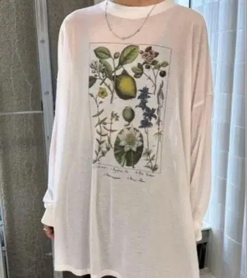 ameri vintage BOTANICAL SHEER LONG 화이트