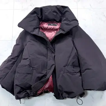 3XL 유니클로+J 루즈핏 다운 자켓 와인 하이브리드