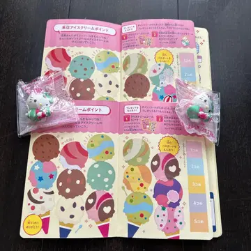 서티원 아이스크림 여권 포인트와 키티 참 피규어