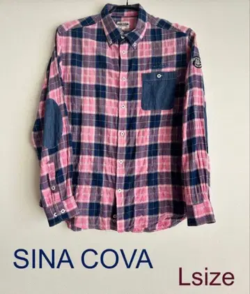 SINA COVA 체크 무늬 긴팔 셔츠 L 사이즈