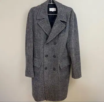 [ 컨디션 최상 ] 매킨토시 남성용 그레이 더블 브레스트 체스터 코트