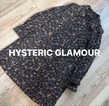 HYSTERIC GLAMOUR 레오파드 무늬 롱 코트 L 사이즈