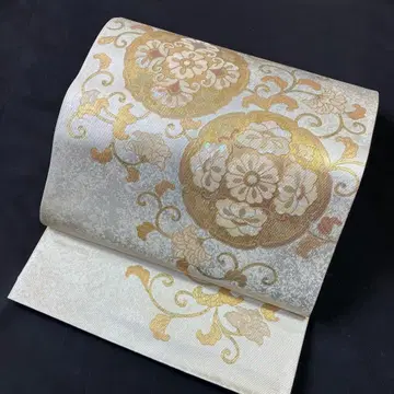 후쿠로 오비 나전 예복용 오타이코 패턴 새상품급 화문