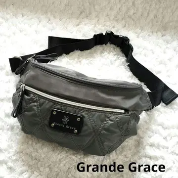 그랑데그레이스 지갑 기능 부착 깔끔한 바디백 차콜