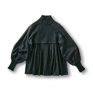 써니클라우드 니트 블라우스 펠리시모 블랙