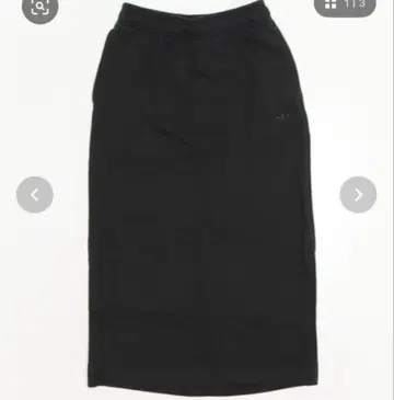 새상품급 adidas 맨투맨 롱 스커트 타이트 스커트 블랙 xs