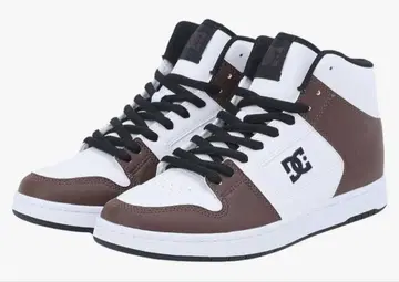 DC 하이컷 스니커즈 화이트/브라운