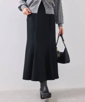 VIS [ 비이지 ] 울리쉬 머메이드 스커트 [ 셋업 가능/세탁 가능 ]