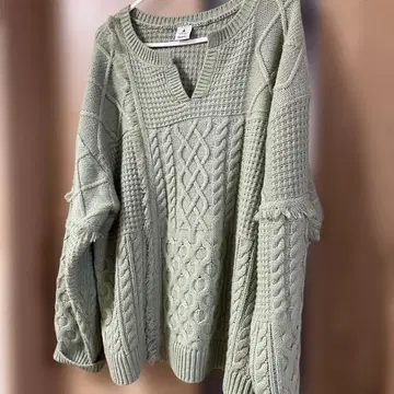 niko and - 민트 그린 V넥 니트