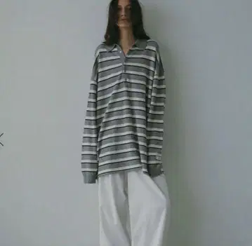 etretokyo 멀티 보더 니트 폴로