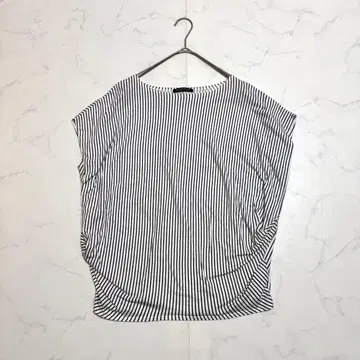 새상품급 mizuiro ind 스트라이프 돌먼 실루엣 티셔츠