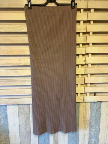 NOBLE(노블) 골지 타이트 스커트 카키