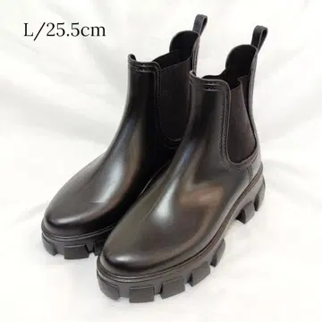 새상품급 사이드 고어 부츠 숏부츠 LL 25.5cm 검정 블랙