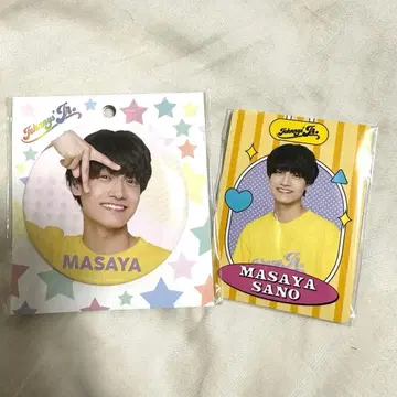 [은색 테이프 포함] 사노 마사야 캔뱃지 프로필 카드