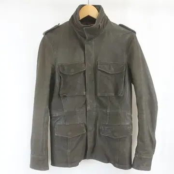 FREE'S SHOP MEN 양가죽 천연 가죽 가죽 지퍼 자켓 S 브라운