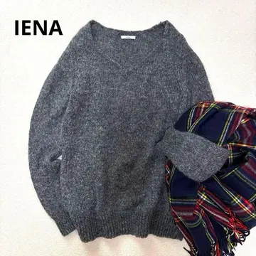 IENA 이에나 모헤어 울 V넥 풀오버 그레이