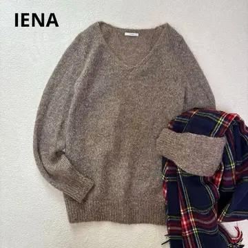 IENA 이에나 모헤어 울 V넥 풀오버 브라운