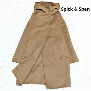 스픽앤스팬 더블 페이스 후드 코트 카멜 S