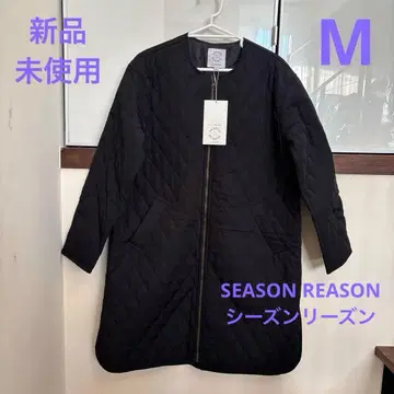 미사용 새상품 시즌리즈 퀼팅 롱 코트 시마무라 사이즈 M