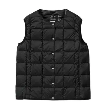 TAION 블랙 다운 베스트 XL