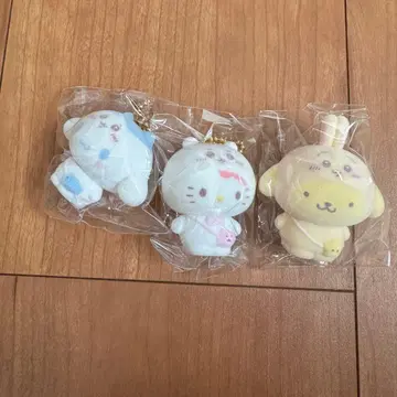 [ 3개 세트 ] 치이카와 (먼작귀) 산리오 시크릿 플로키 마스코트 참