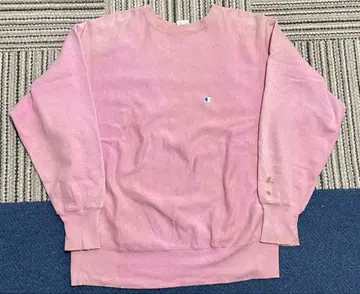 80s~90s Champion 리버스 위브 핑크 페이드 헤어 컬러