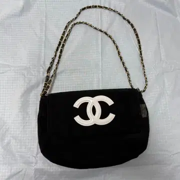 블랙 스웨이드 숄더백