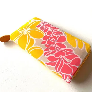 핸드메이드 플루메리아 레이 패턴 장지갑 *하와이안*