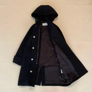 르쉘블루 후드 오버코트 네이비 le ciel blue