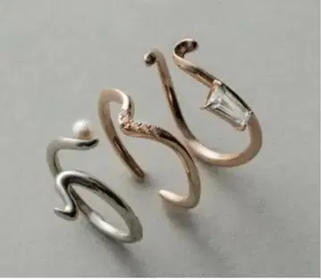 ete 에테 반지 이어커프 3세트