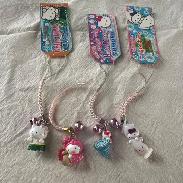 지역 한정 헬로키티 바다 시리즈 피규어 스트랩 3개 세트