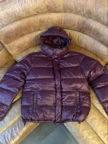 퍼플 후드 부착 다운 자켓 듀페티카 48