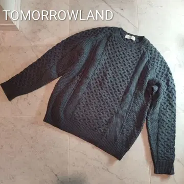 TOMORROWLAND tricot 블루 그레이 케이블 니트