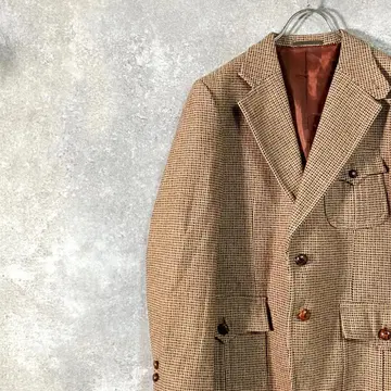 Stanley Blacker 테일러드 자켓 긴팔 브라운 체크